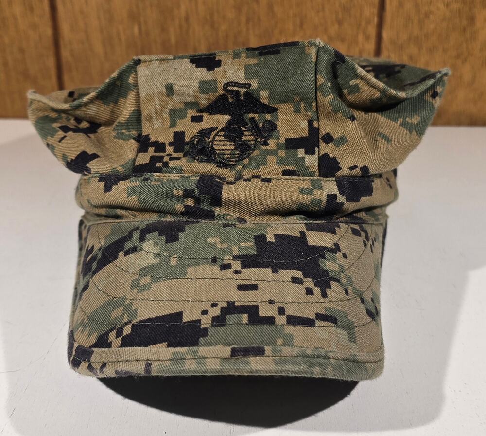 USMC Marine Corps Utility Cover MARPAT Woodland Digital Camo Hat Medium